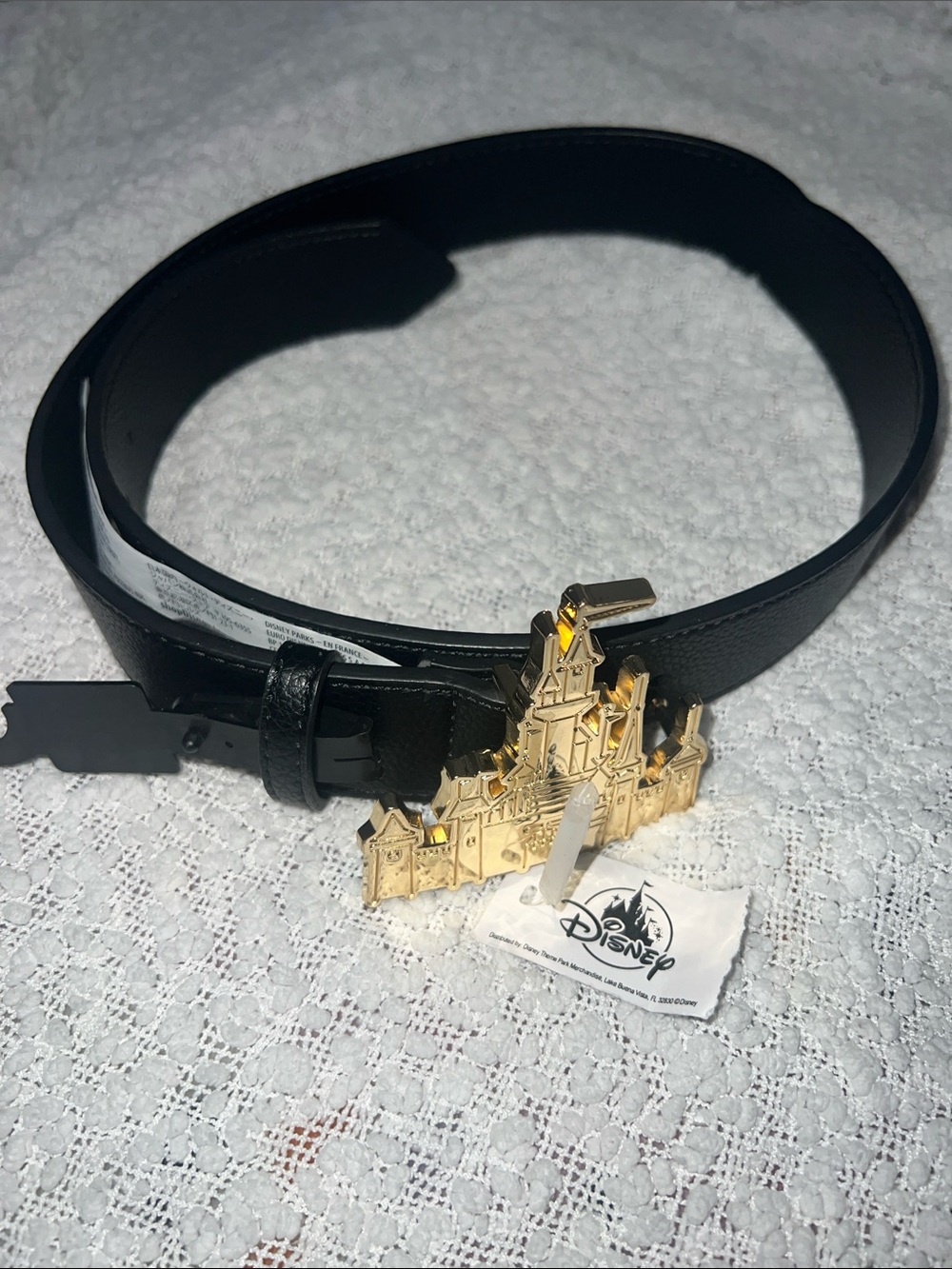 Disney Disneyland Castle Belt in black woth Metal Logo